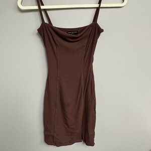 Naked Wardrobe brown mini dress, Size S